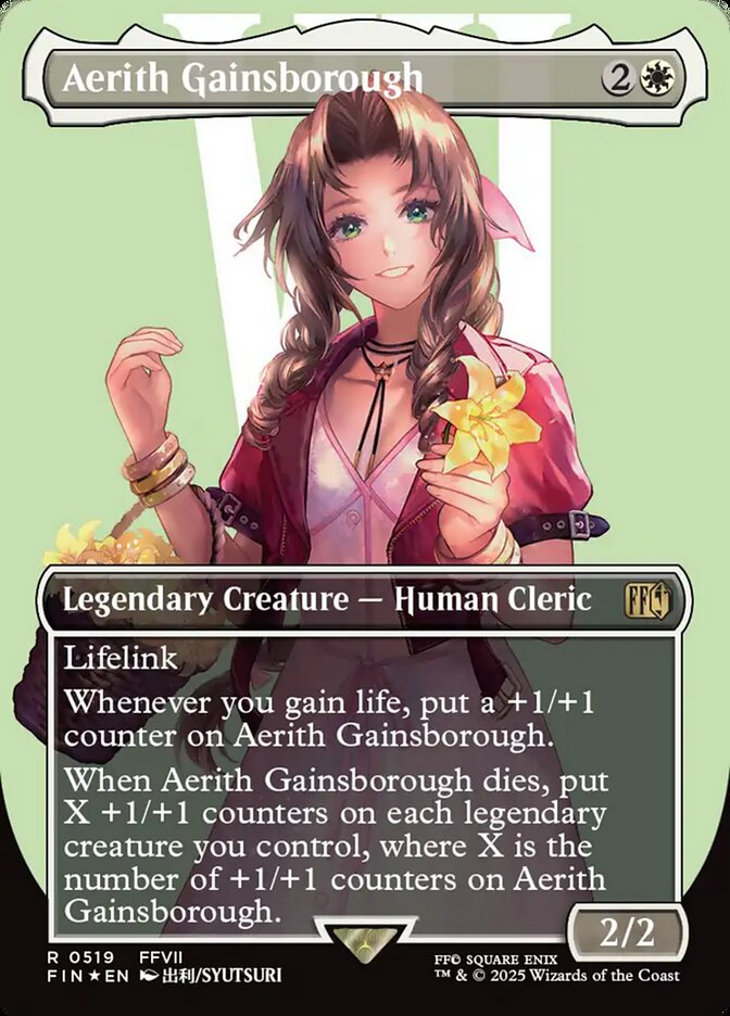 Aerith Gainsborough (Borderless) (Surge Foil)