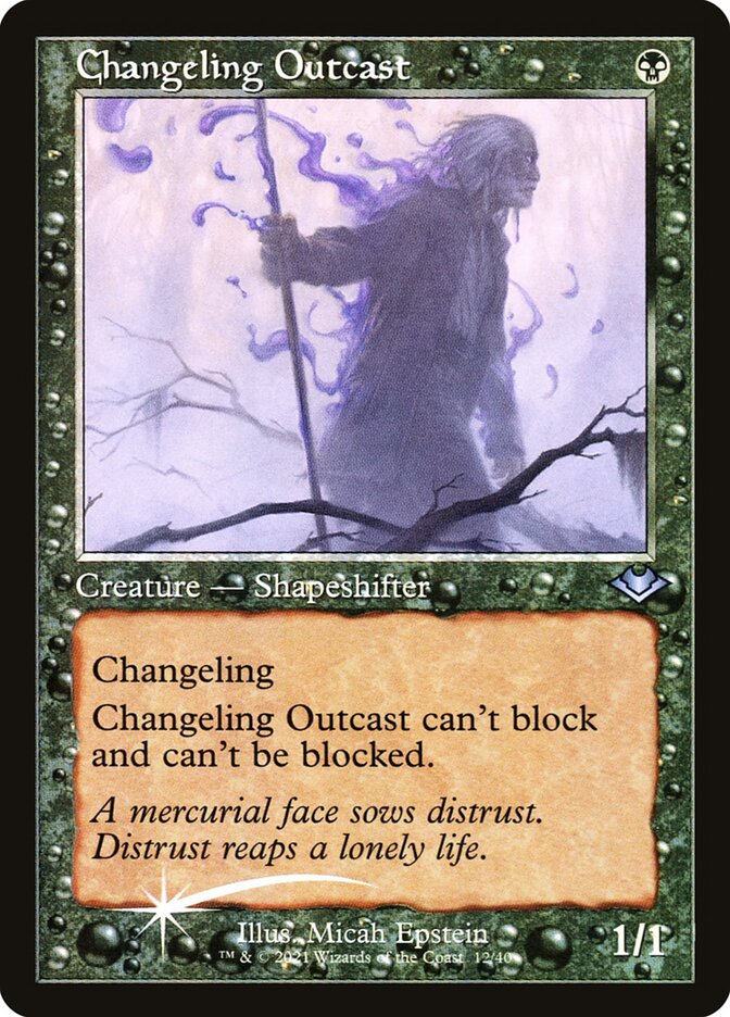 Changeling Outcast (Retro Frame) (Foil Etched)