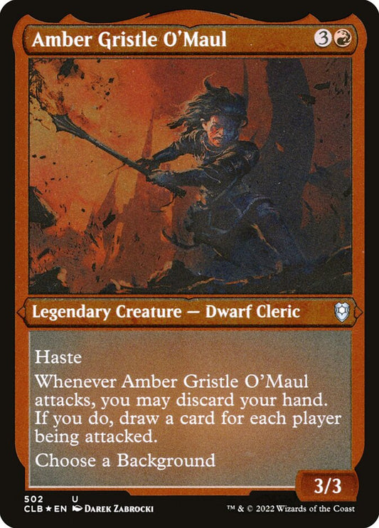 Amber Gristle O'Maul (Etched Foil)