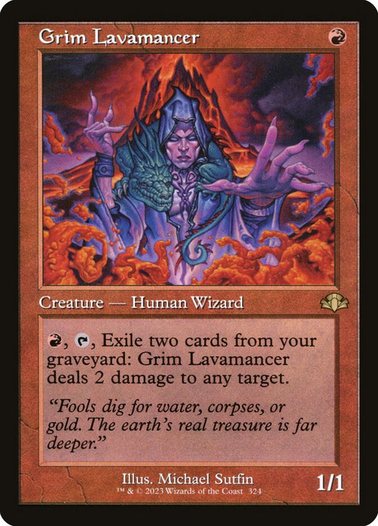 Grim Lavamancer (Retro Frame)