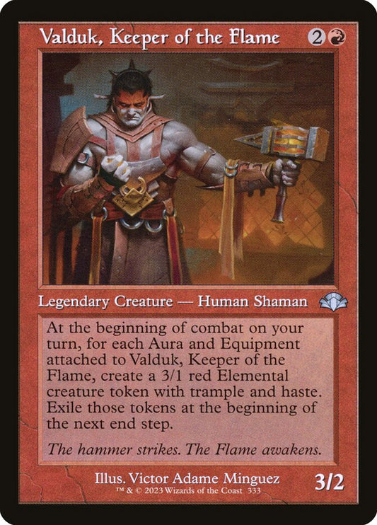 Valduk- Keeper of the Flame (Retro Frame)