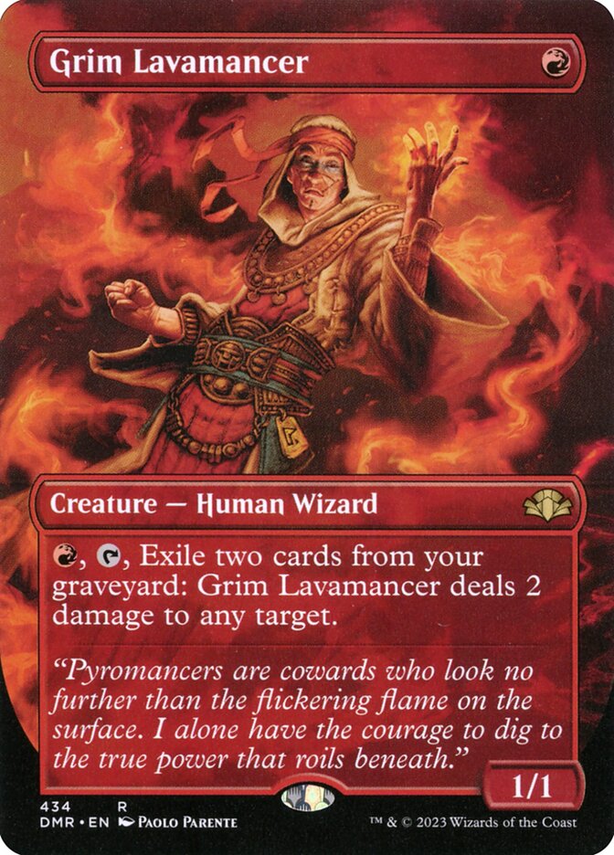 Grim Lavamancer (Borderless)