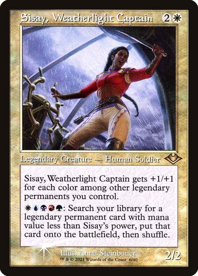 Sisay- Weatherlight Captain (Retro Frame) (Foil Etched)