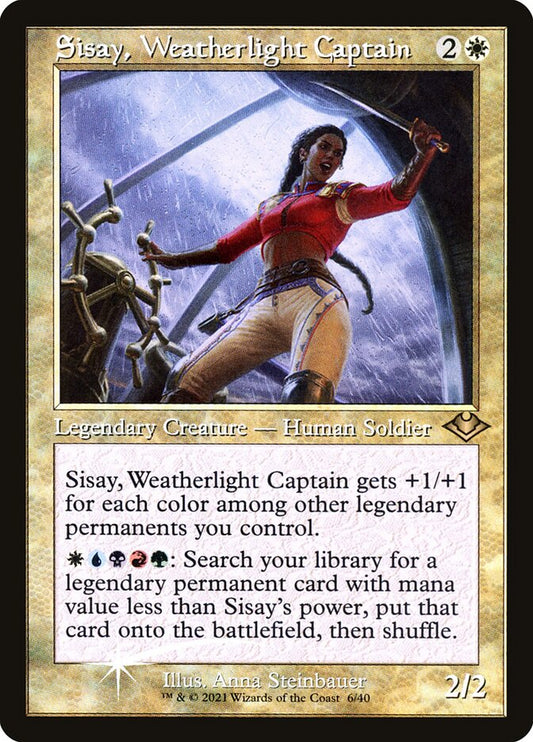 Sisay- Weatherlight Captain (Retro Frame) (Foil Etched)